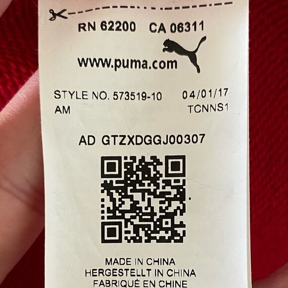 PUMA Red & White Quarter Zip Turtleneck Crew Dress Size Small Sporty Chic Casual - Picture 10 of 11